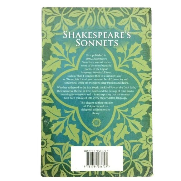 Shakespeares Sonnets in Decorative Slipcase Gift Book Collectible Hardcover - Picture 2 of 3